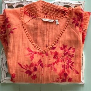 Soft Surroundings V Neck Floral Top